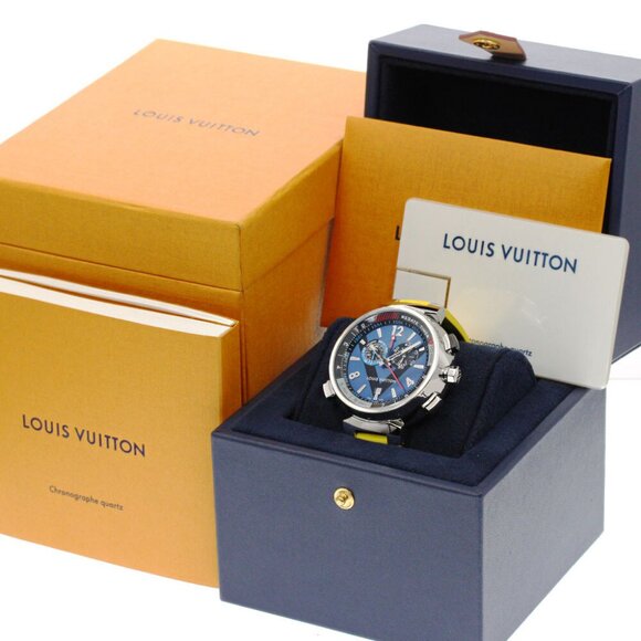 LOUIS VUITTON Tambour Regatta Q102D Chronograph Alarm Quartz Men's Watch_882449 - Picture 1 of 7